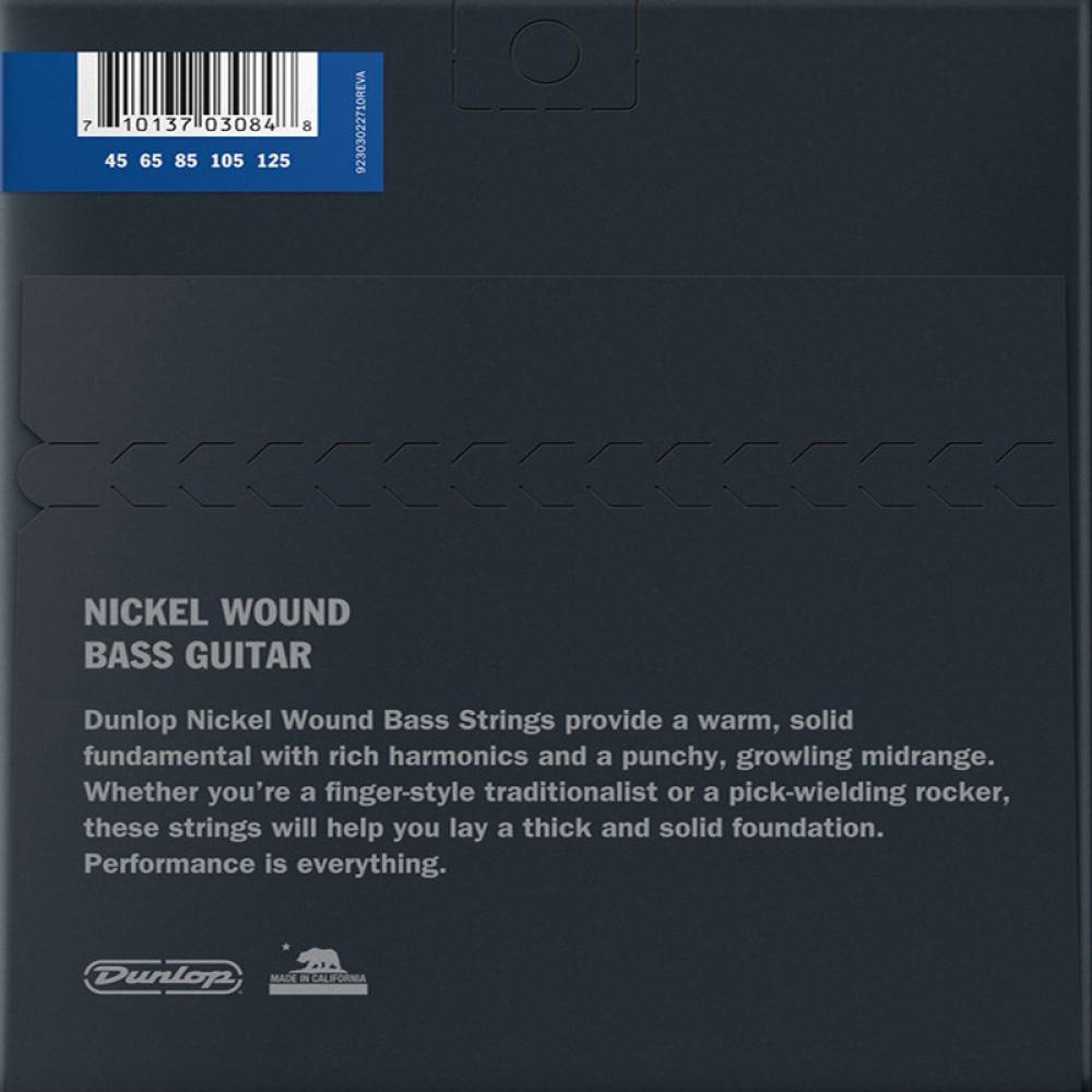 Струни для бас-гітари Dunlop DBN45125 Nickel Plated Steel 5 Strings Medium 45/125