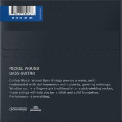 Струни для бас-гітари Dunlop DBN45125 Nickel Plated Steel 5 Strings Medium 45/125