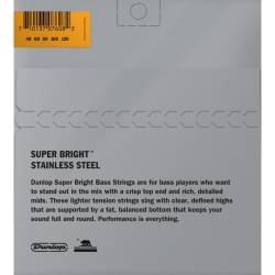 Струни для бас-гітари Dunlop DBSBS40120 Super Bright Steel 5 Strings Light 40/120