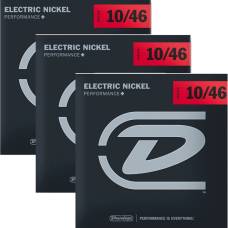 Струны для электрогитары Dunlop DEN1046-3P Medium Nickel Plated Steel 10/46