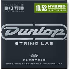 Струны для электрогитары Dunlop DEN1052 Light Top/Heavy Bottom Nickel Plated Steel 10/52