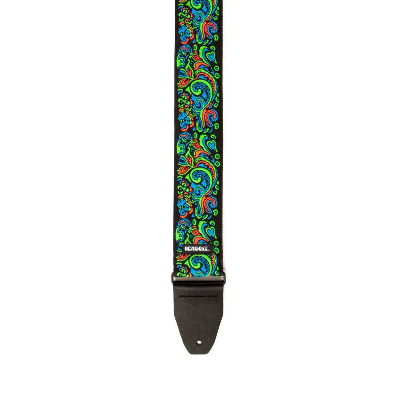 Ремень для гитары DUNLOP JIMI HENDRIX BLACKLIGHT LOVE DROPS BLUE STRAP