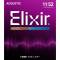 Струны для акустической гитары Elixir 11025 Polyweb 80/20 Bronze Custom Light 11/52
