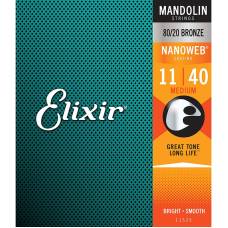 Струны для мандолины Elixir 11525 80/20 Bronze Nanoweb Medium 11/40