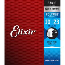 Струны для банджо Elixir 11650 Polyweb Nickel Plated Steel Medium 10/23