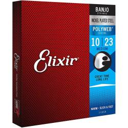Струны для банджо Elixir 11650 Polyweb Nickel Plated Steel Medium 10/23 Струны для банджо Elixir 11650 Polyweb Nickel Plated Steel Medium 10/23