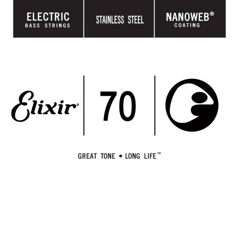 Струна Elixir 13371 Nanoweb Stainless Steel .070