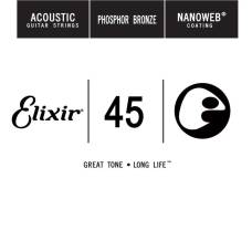 Струна Elixir 14145 Nanoweb Phosphor Bronze .045