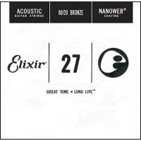 Струна Elixir 15127 Nanoweb 80/20 Bronze .027