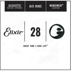 Струна Elixir 15128 Nanoweb 80/20 Bronze .028