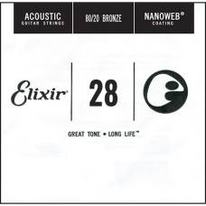 Струна Elixir 15128 Nanoweb 80/20 Bronze .028