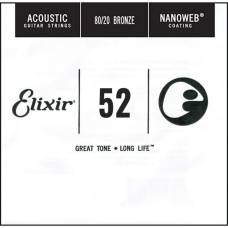 Струна Elixir 15152 Nanoweb 80/20 Bronze .052
