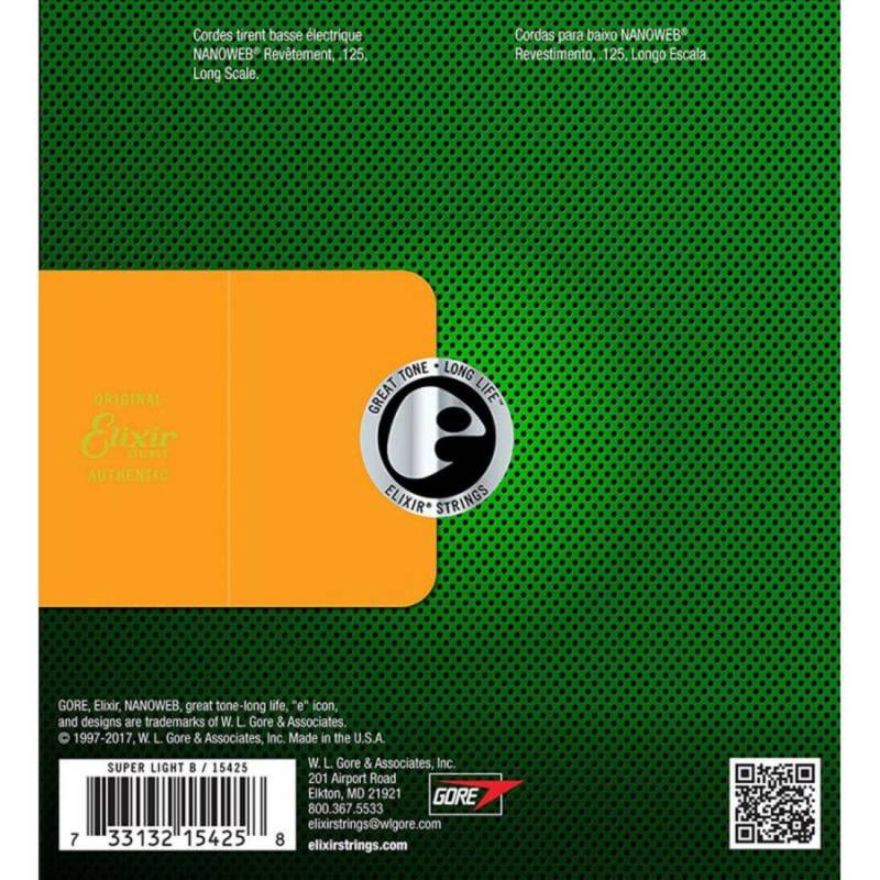 Струна Elixir 15425 Nanoweb Coated Nickel Plated Steel Super Light B 125