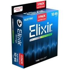 Струны для электрогитары Elixir 3 Pack 16552 Optiweb Nickel Plated Steel Light 10/46