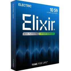 Струни для електрогітари Elixir 19074 Optiweb Nickel Plated Steel 7-String Light/Heavy 10/59