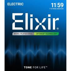 Струны для электрогитары Elixir 19106 Optiweb Nickel Plated Steel 7-String Medium 11/59