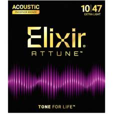 Струни для акустичної гітари Elixir 21002 Attune Phosphor Bronze Acoustic Extra Light 10/47