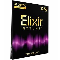 Струни для акустичної гітари Elixir 21052 Attune Phosphor Bronze Acoustic Light 12/53