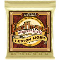 Струны для акустической гитары Ernie Ball 2007 Earthwood 80/20 Bronze Light 11.5/54