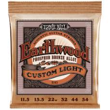 Струны для акустической гитары Ernie Ball 2145 Earthwood Phosphor Bronze 11.5/54