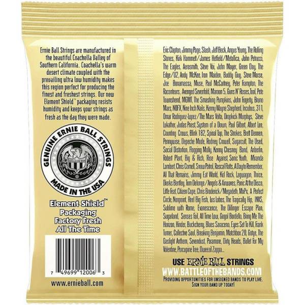 Струни для акустичної гітари Ernie Ball 2006 Earthwood 80/20 Bronze Extra Light 10/50