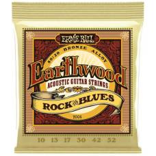 Струни для акустичної гітари Ernie Ball 2008 Earthwood 80/20 Bronze Rock and Blues 10/52