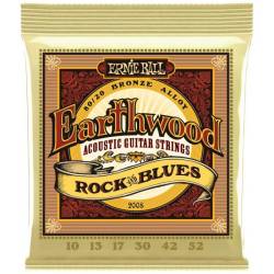 Струни для акустичної гітари Ernie Ball 2008 Earthwood 80/20 Bronze Rock and Blues 10/52