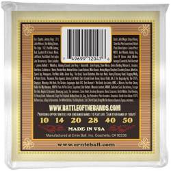 Струни для акустичної гітари Ernie Ball 2047 Earthwood 80/20 Bronze Silk and Steel Extra Soft 10/50