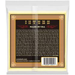 Струни для акустичної гітари Ernie Ball 2051 Earthwood 80/20 Bronze Silk and Steel Extra Soft 12 Strings 9/46