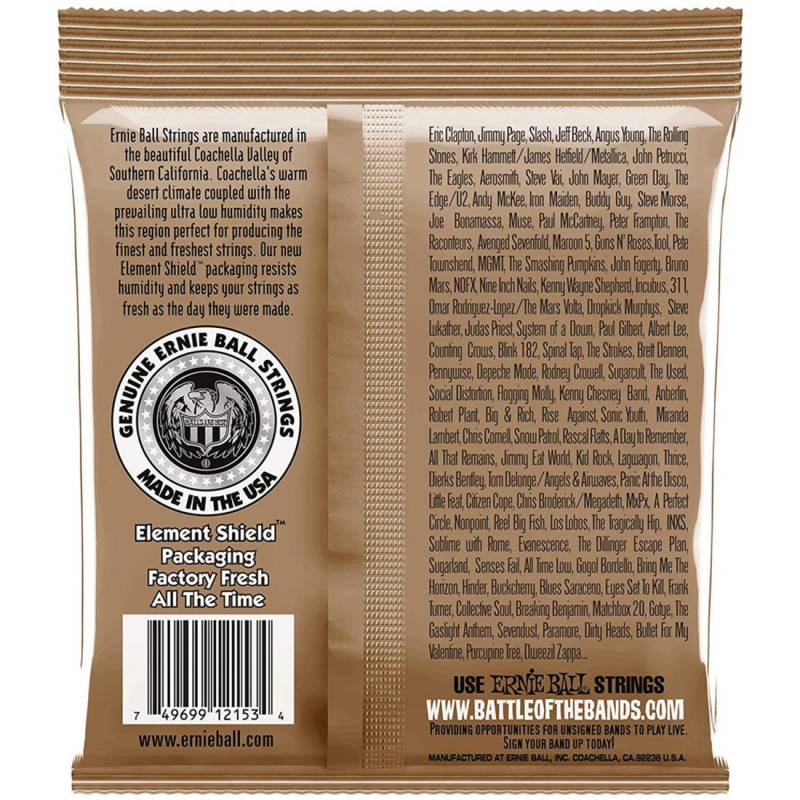 Струны для акустической гитары Ernie Ball 2153 Earthwood Phosphor Bronze 12-String Light 9/46