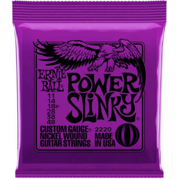 Струни для електрогітари Ernie Ball 2220 Power Slinky Nickel Wound 11/48