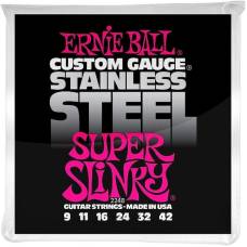 Струни для електрогітари Ernie Ball 2248 Super Slinky Stainless Steel 9/42