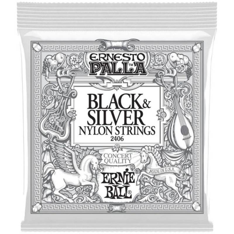 Струны для классической гитары Ernie Ball 2406 Ernesto Palla Nylon Black & Silver