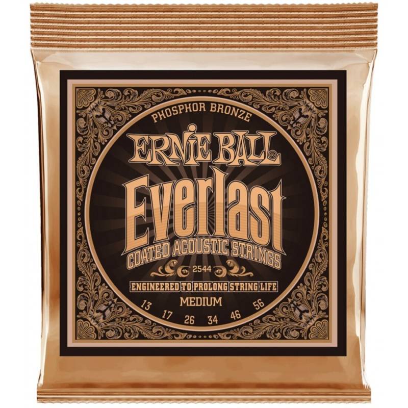 Струны для акустической гитары Ernie Ball 2544 Everlast Medium Phosphor Bronze 13/56