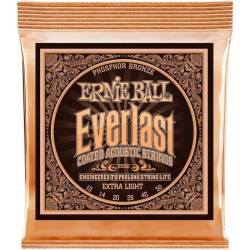 Струни для акустичної гітари Ernie Ball 2550 Everlast Extra Light Phosphor Bronze 10/50