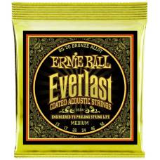 Струни для акустичної гітари Ernie Ball 2554 Everlast 80/20 Bronze Medium 13/56