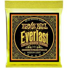 Струни для акустичної гітари Ernie Ball 2556 Everlast 80/20 Bronze Medium Light 12/54