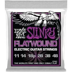 Струни для електрогітари Ernie Ball 2590 Power Slinky Flatwound 11/48