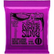 Струны для электрогитары Ernie Ball 2620 7-String Power Slinky Nickel Wound 11/58
