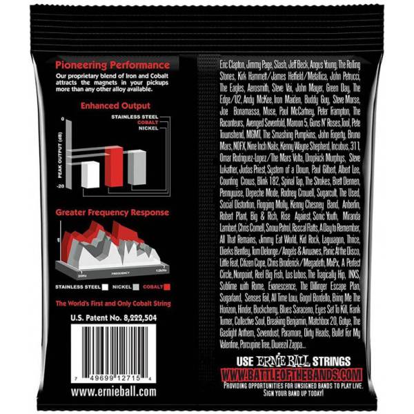 Струни для електрогітари Ernie Ball 2715 Cobalt Slinky 10/52