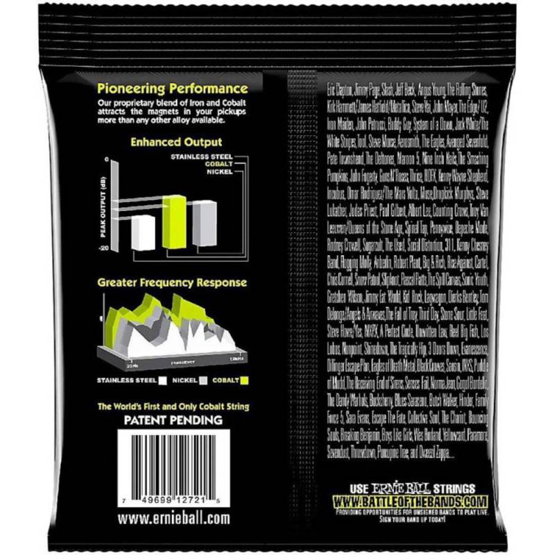 Струны для электрогитары Ernie Ball 2721 Cobalt Slinky 10/46