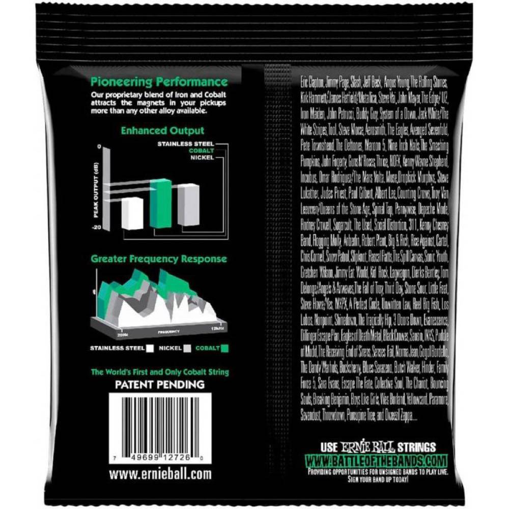 Струни для електрогітари Ernie Ball 2726 Cobalt Slinky 12/56