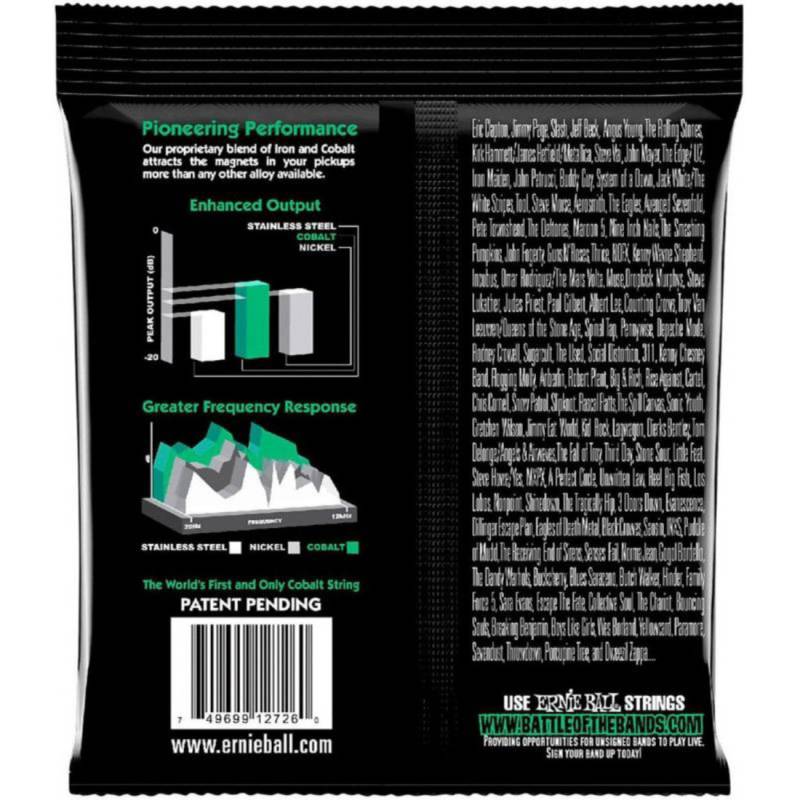 Струны для электрогитары Ernie Ball 2726 Cobalt Slinky 12/56