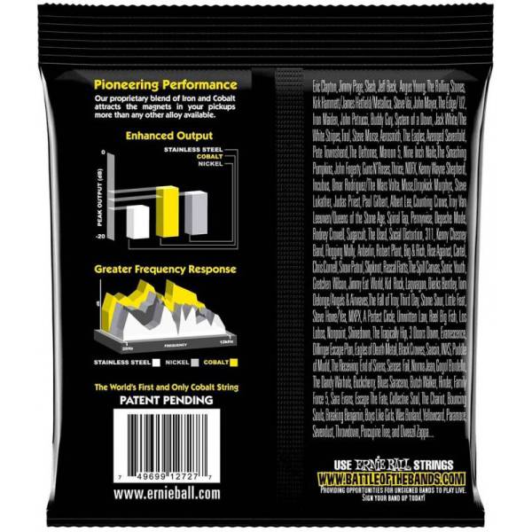 Струны для электрогитары Ernie Ball 2727 Cobalt Slinky 11/54