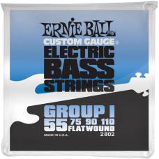 Струны для бас-гитары Ernie Ball 2802 Flatwound Group I 55/110