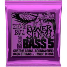 Струни для бас-гітари Ernie Ball 2821 Power Slinky Nickel Wound 5-String 50/135