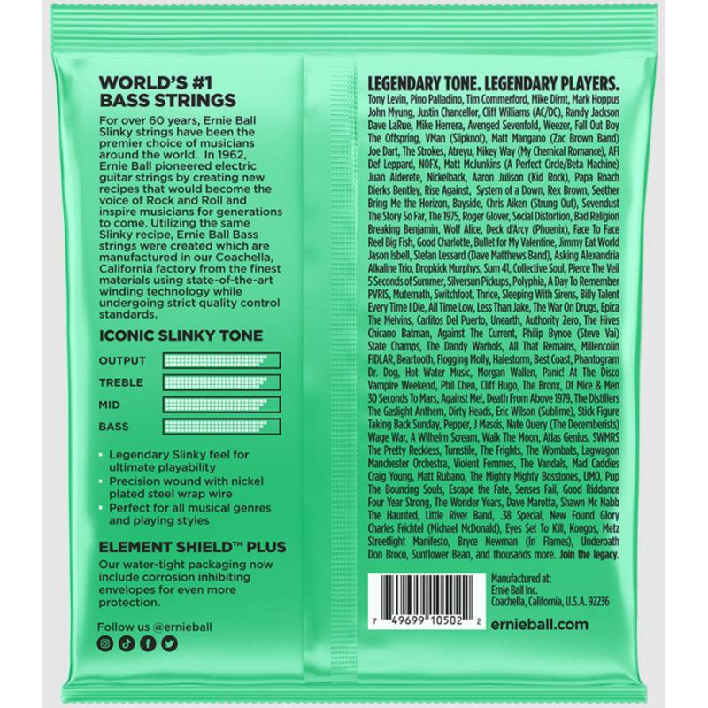 Струны для бас-гитары Ernie Ball 2841 Hyper Slinky Bass Nickel Wound 40/100