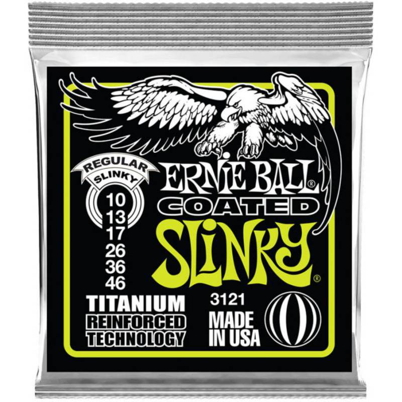 Струны для электрогитары Ernie Ball 3121 Regular Slinky Titanium Coated 10/46