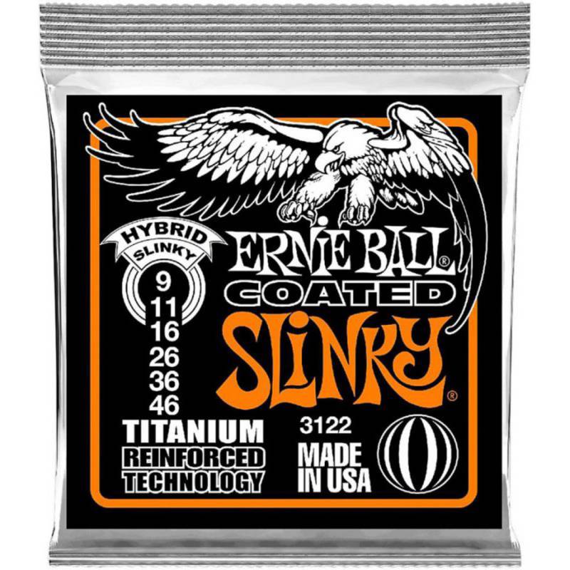 Струны для электрогитары Ernie Ball 3122 Regular Slinky Titanium Coated 9/46