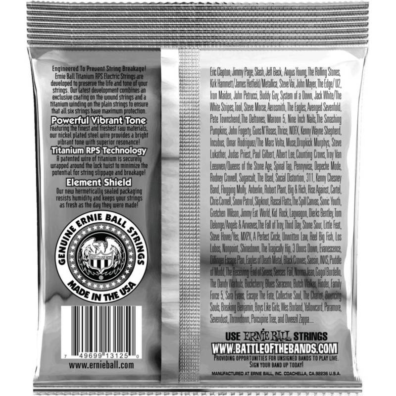 Струны для электрогитары Ernie Ball 3125 Regular Slinky Titanium Coated 8/38